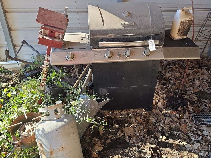 kenmore-grill,-turkey-fryer,-propane-tank,-misc.-image-1