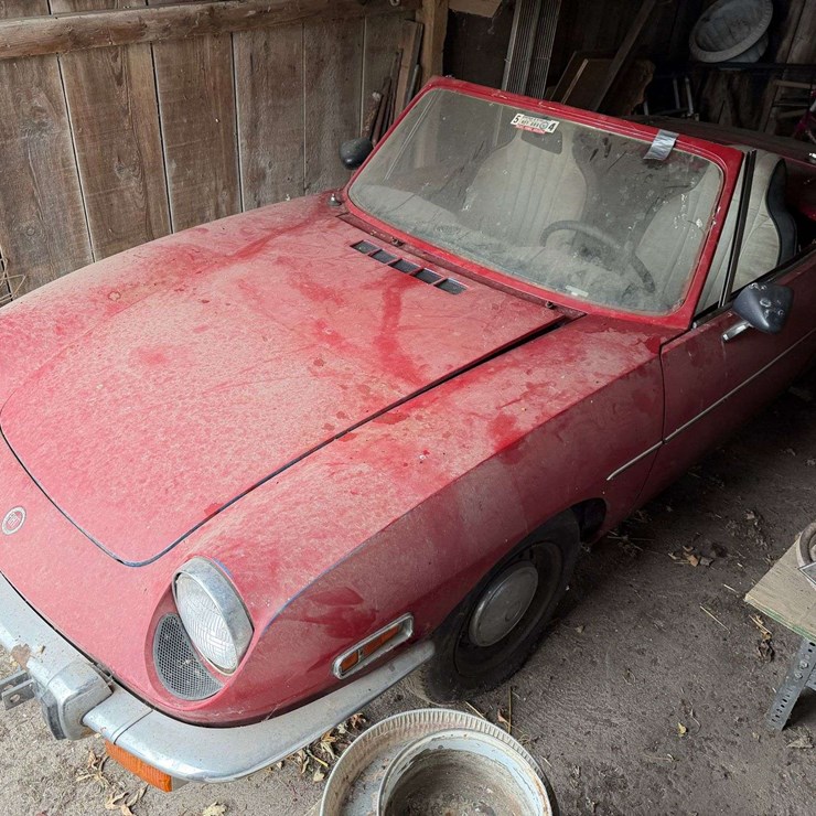 1970 Fiat Spider Convertible, Non-Running, Turns Over, With Title and Books