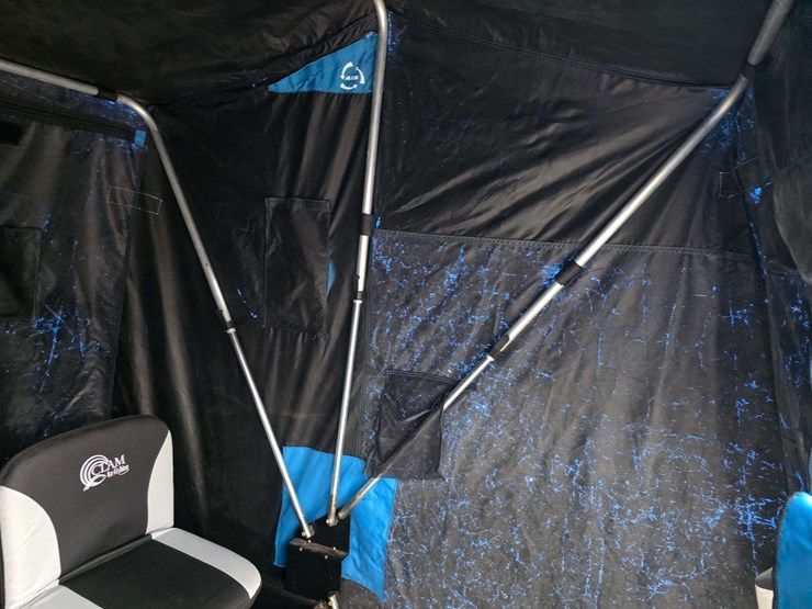 clam-yukon-fish-trap-by-dave-genz-2-person-portable-fish-house,-sled-and-flip-up-style,-folding-seat-image-5