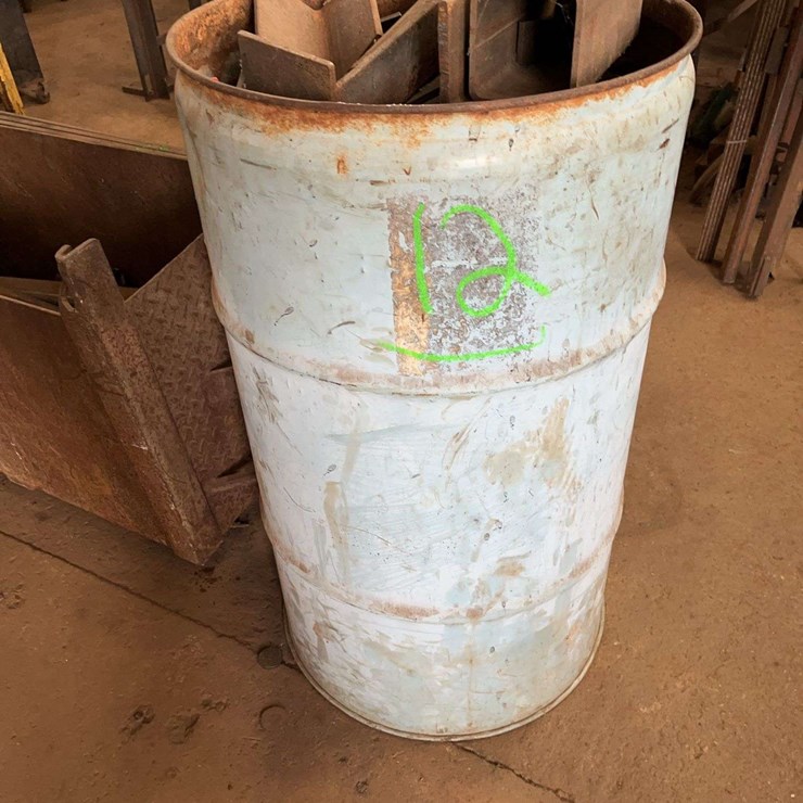 55 Gal Drum of Scrap Steel