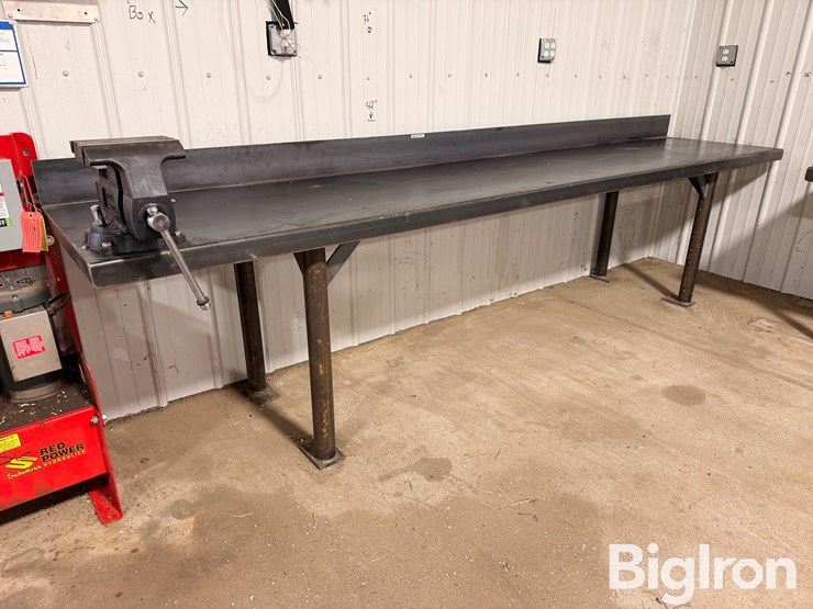 heavy-duty-12'-shop-welding-table-w/-vise-image-1