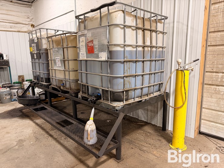 shop-built-3-tank-oil-storage-with-stand-image-1