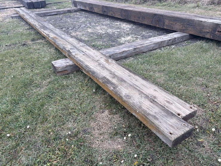 (2)-3”x9”x-31’-approx-creosote-treated-wood-beams,-b-image-4