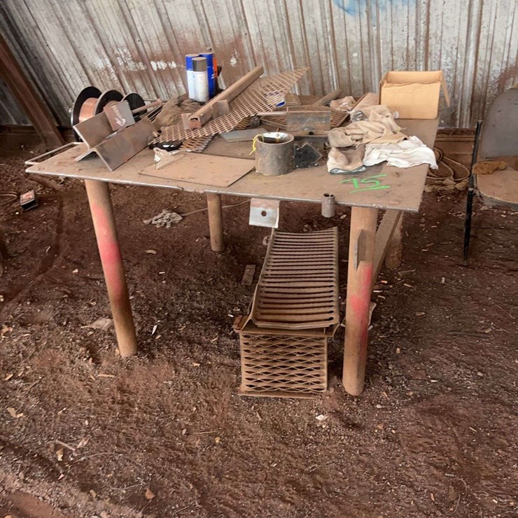 4 x 4 Steel Shop Table, 3/8 Plate
