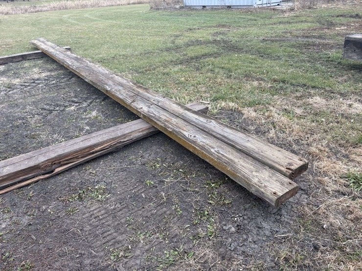 (2)-3”x9”x-31’-approx-creosote-treated-wood-beams,-b-image-1
