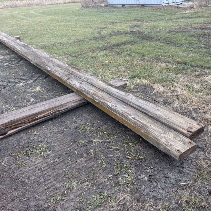 (2) 3”x9”x 31’ approx Creosote Treated Wood Beams, B