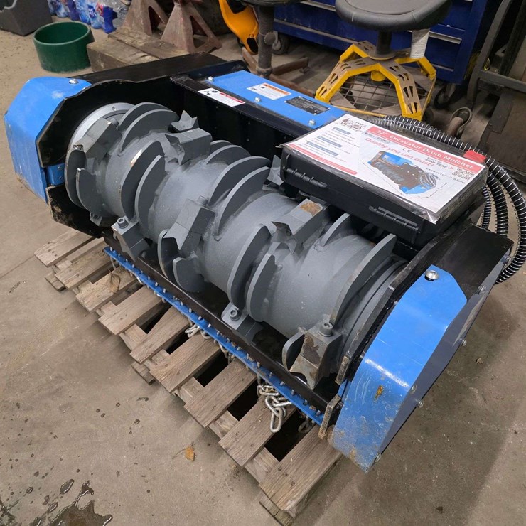 NEW Raytree 32” Excavator Drum Mulcher, 1 Extra Cutting Tooth, 12-35 GPM Flow, No Hydraulic Ends, Mo