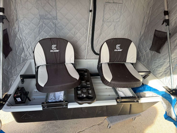 clam-x-200-pro-thermal-fish-house,-fully-insulated,-with-sled-and-hitch,-led-light-bar,-2-doors-image-7