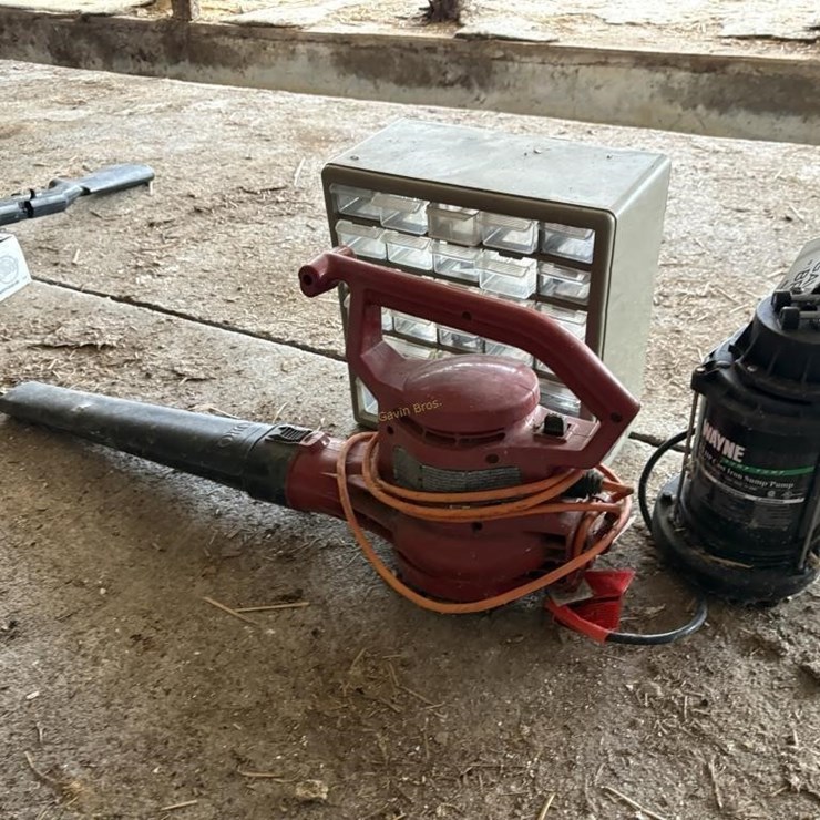 Hardware Bin, Blower etc