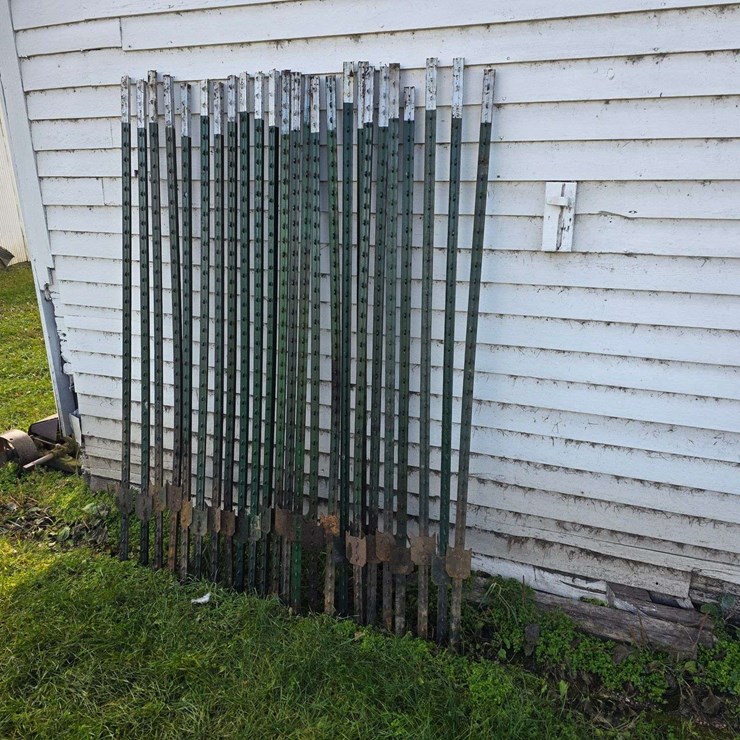 (25) Steel T-Posts, Only Used Once for Snow Fence, Buying All for One Money
