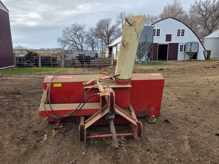 8’-buhler/farm-king-960-3pt-snow-blower,-hydraulic-spout-rotate,-540-pto,-double-auger,-model:-y9600-image-2