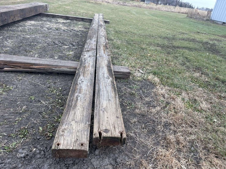 (2)-3”x9”x-31’-approx-creosote-treated-wood-beams,-b-image-2