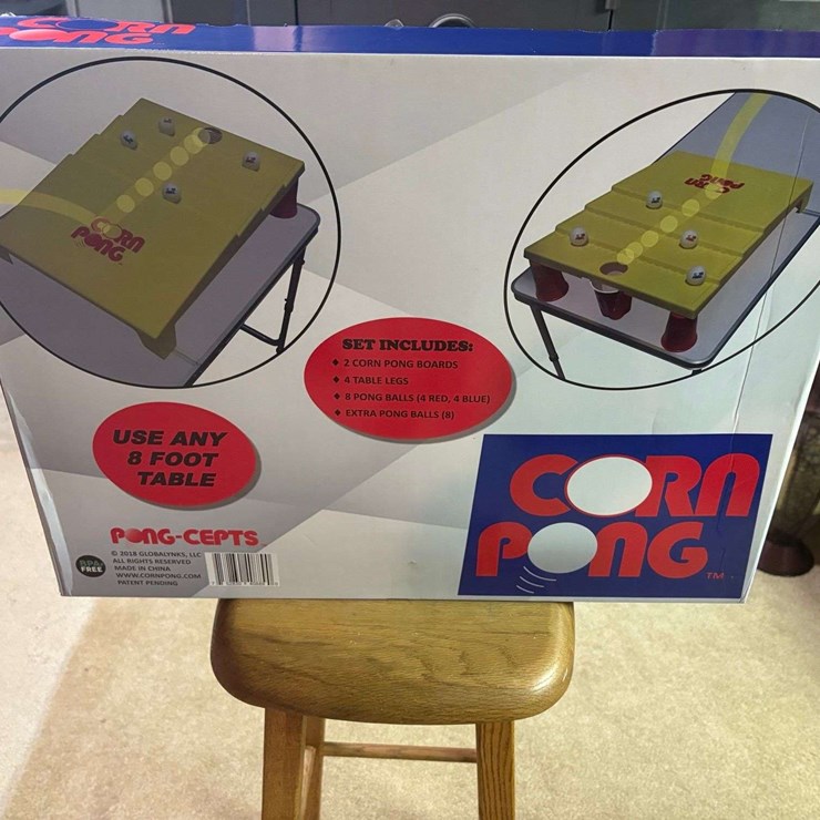 Corn Pong Table Game, Corn Hole Meets Beer Pong, New in Box