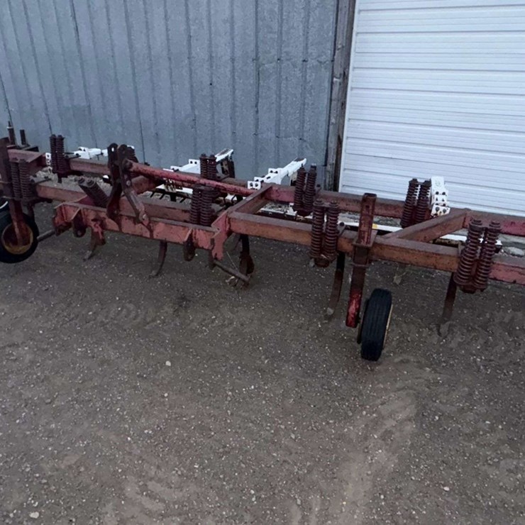 Massey Ferguson Chisel Plow, Mounted, 15’ Bar, (11) Shank, 2” Reversible Points, (2) Gauge Wheels, B