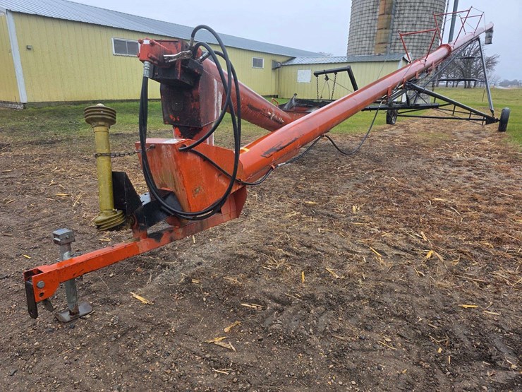 brandt-1070-auger,-10”-x-70’,-hydraulic-lift,-hydraulic-driven-single-auger-swing-hopper,-540-pto-image-2