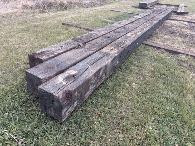 (3)-12”x12”-creosote-treated-wood-beams,-(2)-are-approx-34’,-(1)-is-approx-32’,-c-image-6