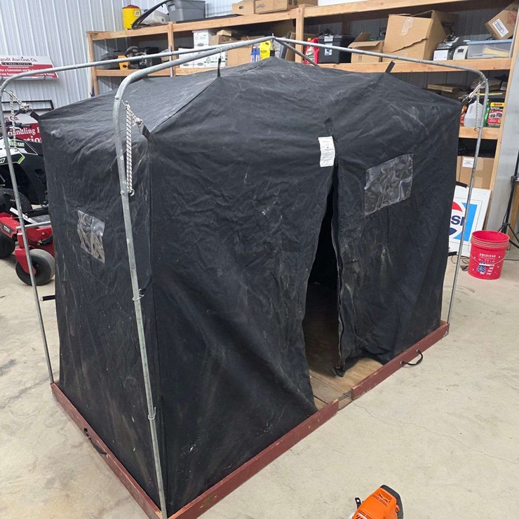 Mankato's Quick Fish House, 4 Hole, Folds Out to 4' x 8', Extra Back Wall Wind Brace