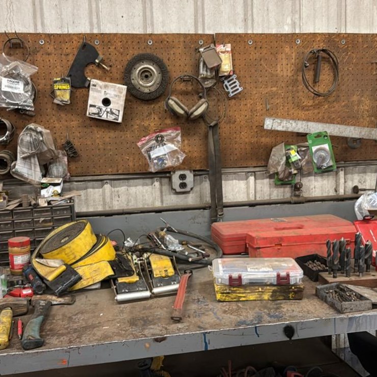 #182 • Contents of Top Shelf of Work Bench and Wall Above It*