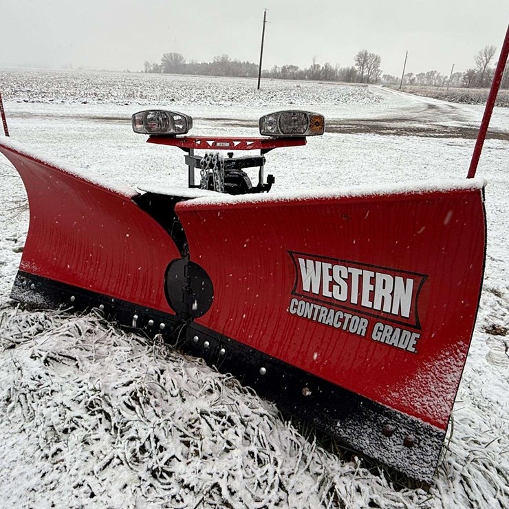 Western V Snow Plow, 8’6”, Right or Left Swing, Scoop or V-Plow, Comes with Mounting Brackets to Fit