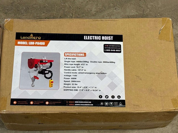 land-hero-model-ldh-pa400-electric-hoist,-110-volt-image-5