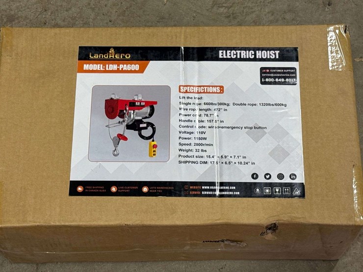 land-hero-model-ldh-pa600-electric-hoist,-110-volt-image-5