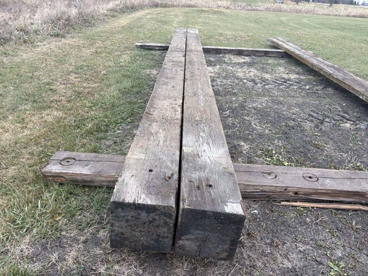 (2)-12”x12”x26’-approx-creosote-treated-wood-beams,-a-image-5