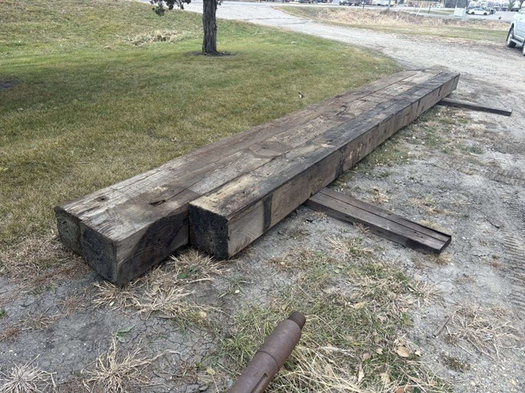 (3)-12”x12”creosote-treated-wood-beams,-(2)-are-26’-approx,-(1)-is-24’-approx,-g-image-1