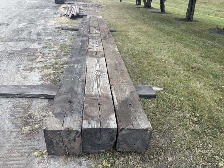 (3)-12”x12”creosote-treated-wood-beams,-(2)-are-26’-approx,-(1)-is-24’-approx,-g-image-3