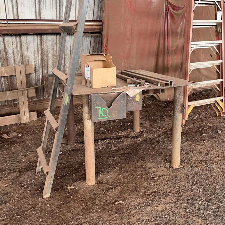 Steel Work Table, 3/8" Top
