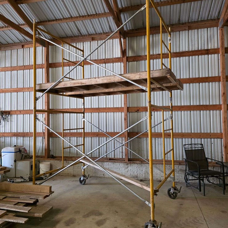 (4) Complete Units of Scaffolding, Bil-Jax Brand, *Pictured is 2 Units with Wheels, the Other 2 Unit