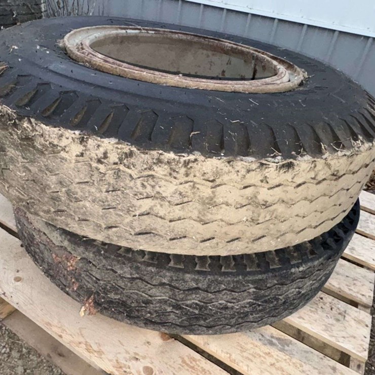 (2) 10.00-20 Truck Tires on Dayton Rims