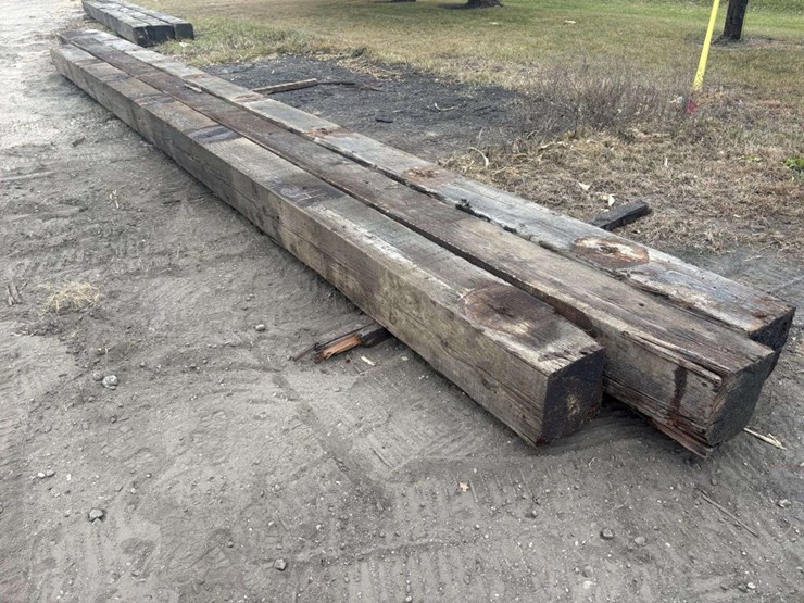 (3)-12”x12”-creosote-treated-wood-beams,-(1)-is-approx-32’,-(2)-are-approx-39’,-h-image-1