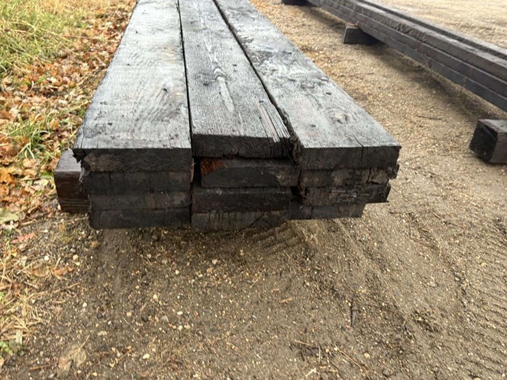 (12)-3x12”x26’-approx-creosote-treated-beams,-at-farm-image-3