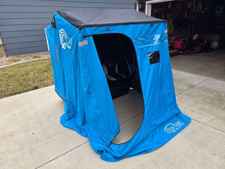 clam-yukon-fish-trap-by-dave-genz-2-person-portable-fish-house,-sled-and-flip-up-style,-folding-seat-image-14
