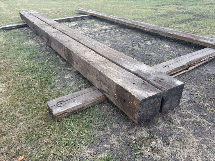 (2)-12”x12”x26’-approx-creosote-treated-wood-beams,-a-image-4