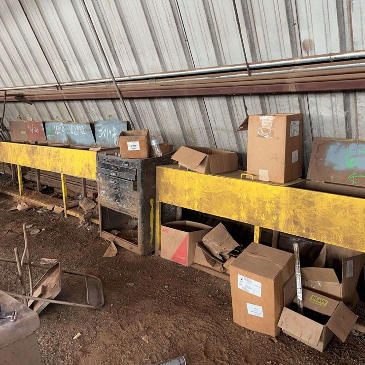 (2) 10' Metal Storage Box and Contents