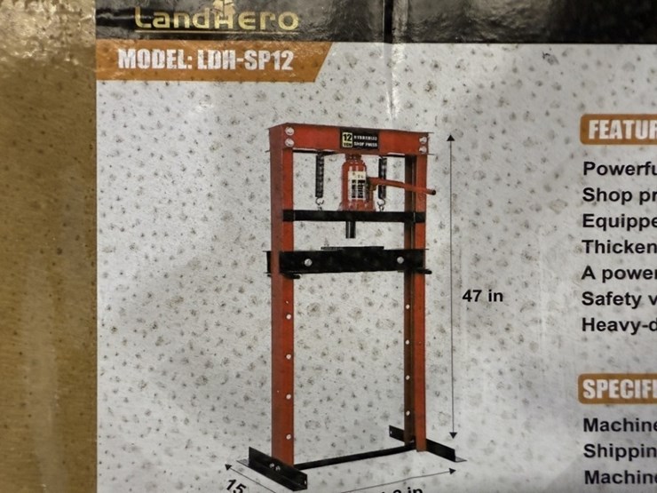 2025-land-hero-ldh-sp12-hydraulic-shop-press-image-3