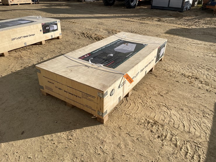 #2514-•-new-kj-12'-x-20'-single-garage-metal-shed-image-3