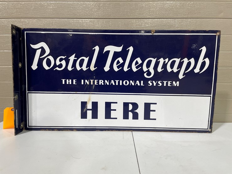 #7846-•-metal-double-sided-postal-telegraph-sign-image-2