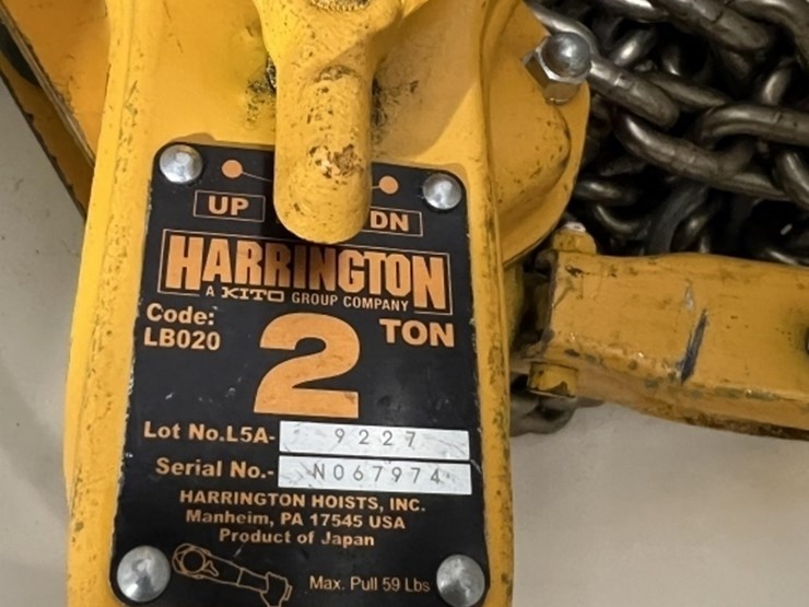 harrington-lb020-2-ton-chain-hoist-qty-2-image-3