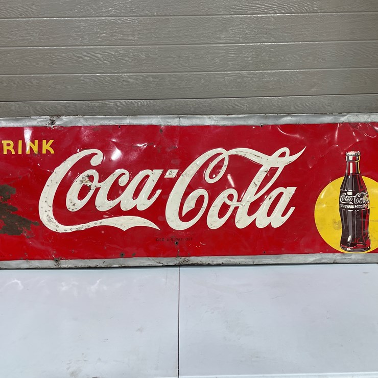#7841 • Metal Coca-Cola Sign