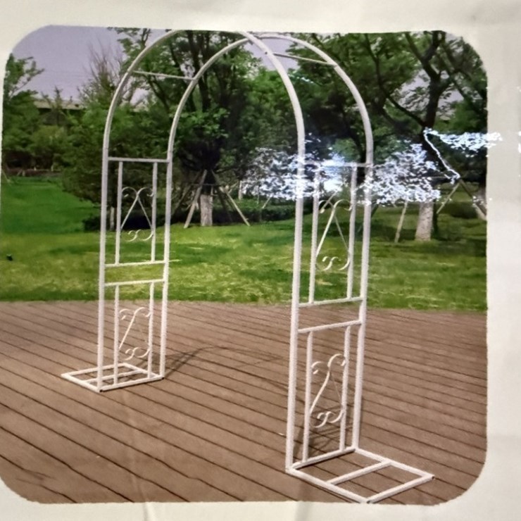 2025 White Metal Arbor Arch