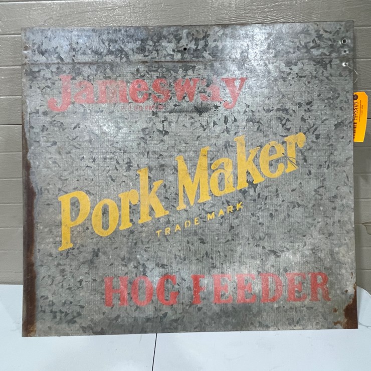 #7871 • Metal Jamesway Pork Maker Sign