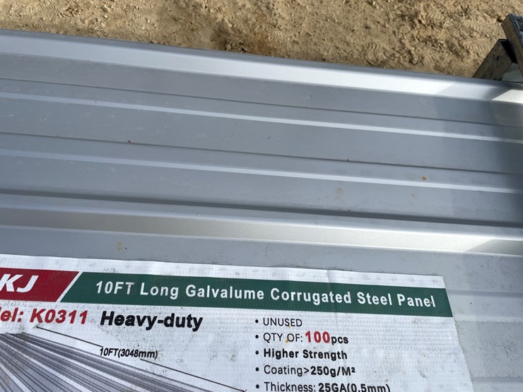 #2500-•-new-kj-bundle-of-10'-corrugated-steel-panels-image-10