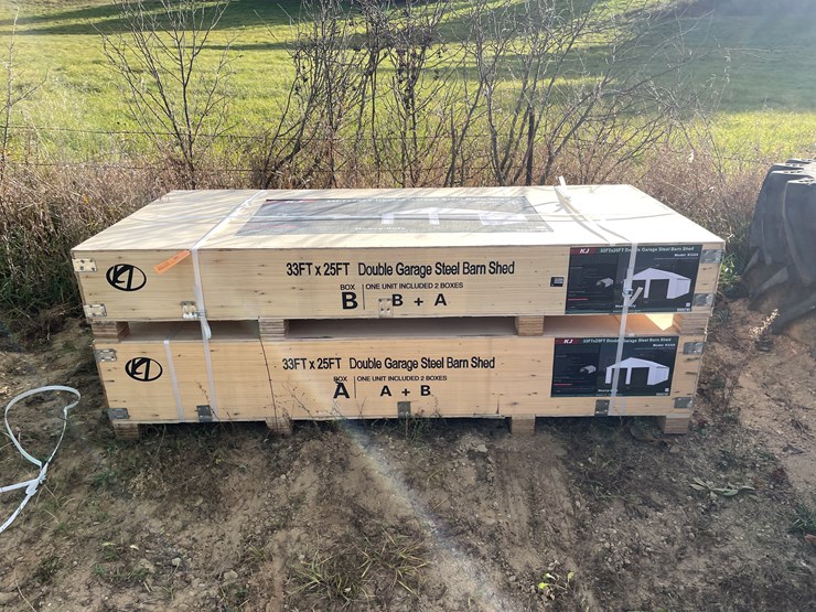 #2518-•-new-kj-33'-x-25'-double-garage-steel-barn-image-2