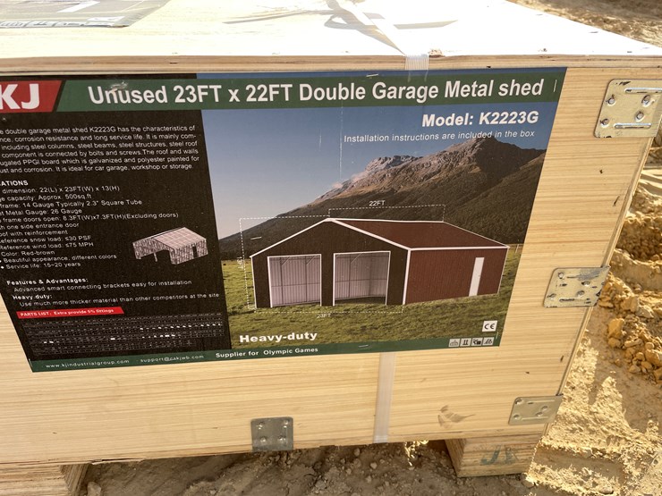 #2521-•-new-kj-23'-x-22'-double-garage-metal-shed-image-9