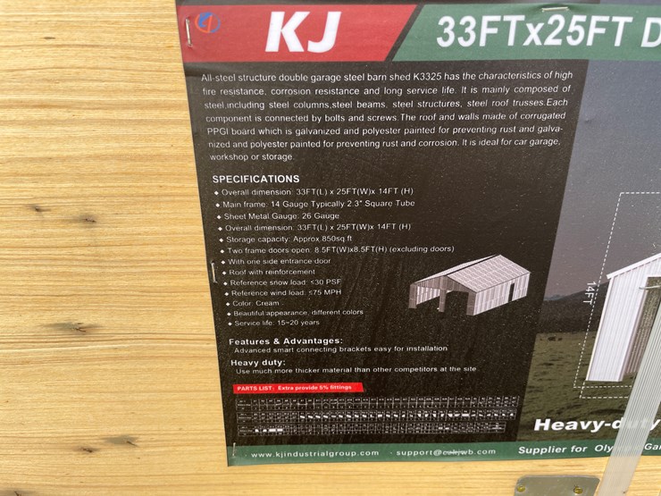 #2518-•-new-kj-33'-x-25'-double-garage-steel-barn-image-9