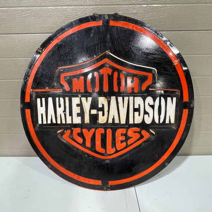 #7872 • Shop Fab Metal Harley Davidson Sign