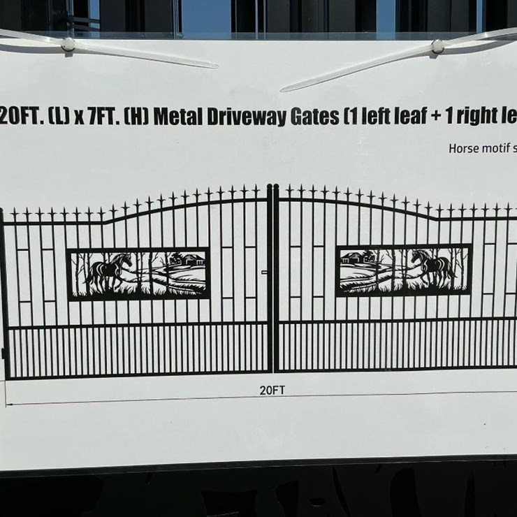 #4095 • 20 Ft. Bi-parting Driveway Gates*