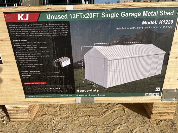 #2514-•-new-kj-12'-x-20'-single-garage-metal-shed-image-6